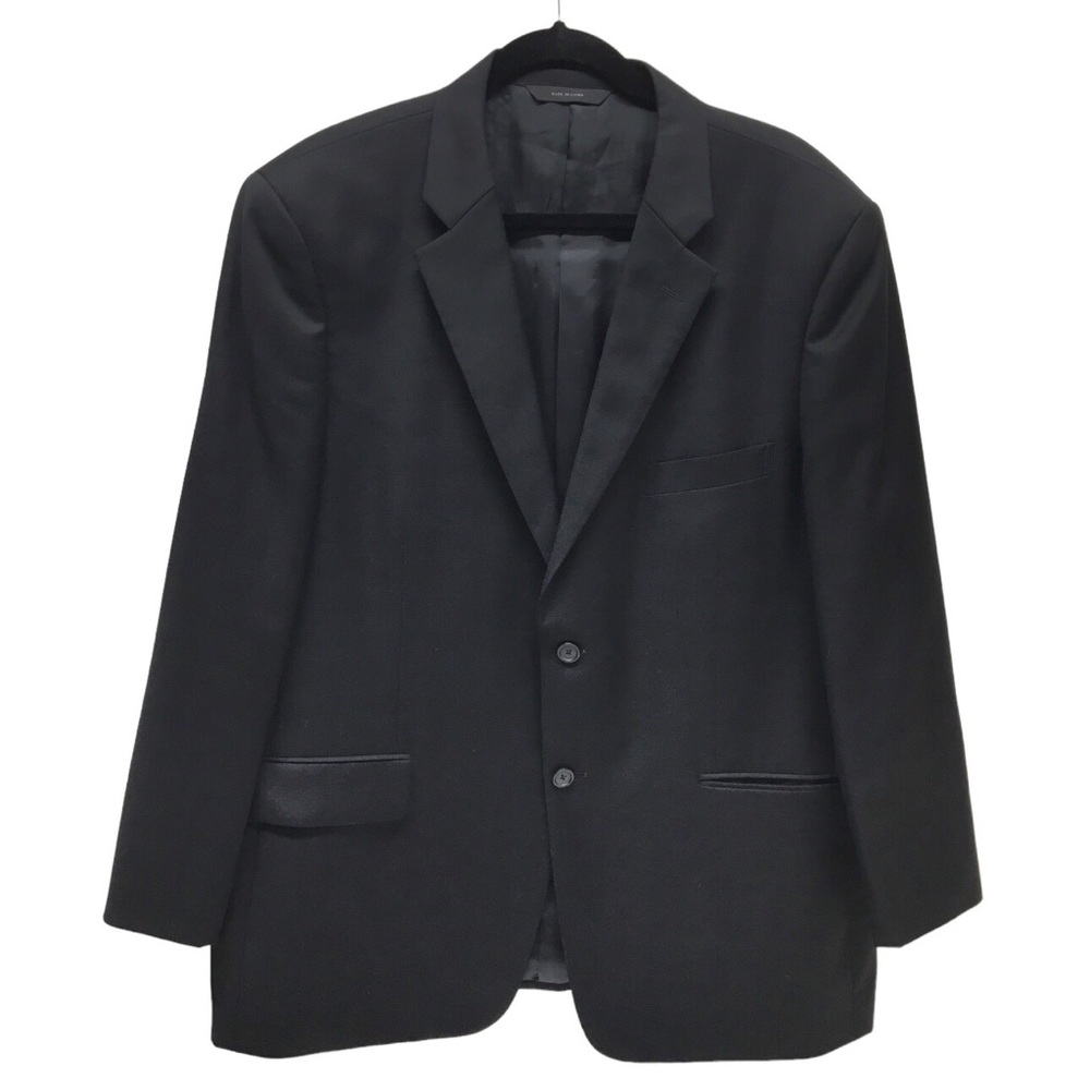Loro Piana John Notdstrom 100% Wool Suit Jacket Blazer Black 46R